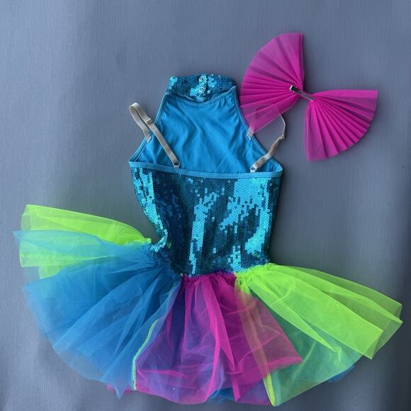 Weissman Sweet Escape 8751 Sz SC 6 6x Girls Dance Costume Tutu Dress & Bow Candy - Picture 3 of 9